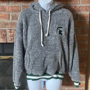 Michigan State University Spartans Gray Sherpa Hoodie